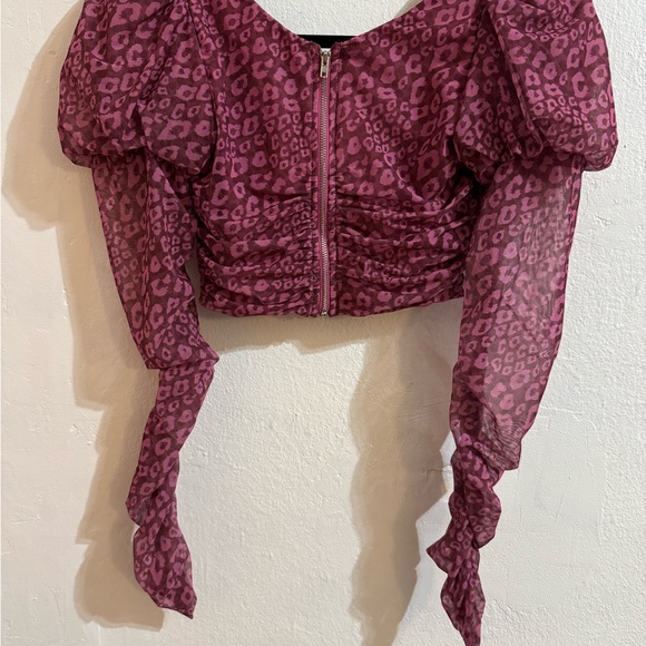 Oh Polly Leopard Print Women's Top - Picture 4 of 4